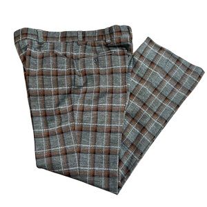 Vintage Plaid Flare Pants Kings Road Double Knit